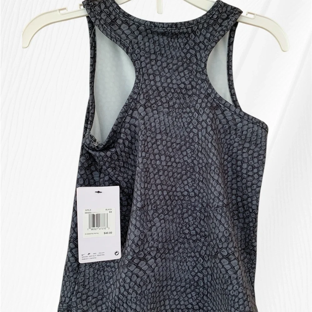Nike Black and Gray Textured Girl’s Tank Top